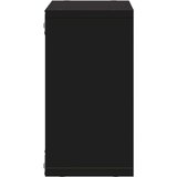 vidaXL Stenska omarica 60x16x30 cm črna inženirski les | Shoptok.si