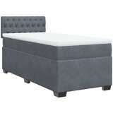 Maison Chic Box spring postelja - Vzmetna postelja z vzmetnico temno siva 80x200 cm žamet SL4125, (21904748) | Shoptok.si