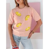 DStreet Sweter damskie oversize z cytrynami CYTRYNKA różowy | shoptok.hr