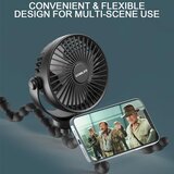 COMLIFE prenosni USB ventilator s fleksibilnim stojalom in LED-lučjo | Shoptok.si