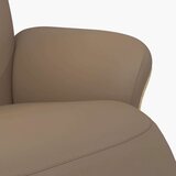  Naslanjač z naslonom za noge kapučino barve umetno usnje, (20957104) | Shoptok.si