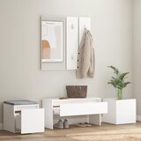  Set namještaja za hodnik bijeli od konstruiranog drva | shoptok.hr