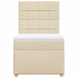  Krevet s oprugama i madracem krem 90 x 190 cm od tkanine | shoptok.hr