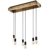 Eglo Viseća lampa WOOTTON 6xE27 81 cm crna/drvo 43592 Cene