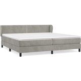 Krevet s oprugama i madracem svjetlosivi 200x200 cm baršunasti | shoptok.hr