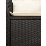 vidaXL 9-dijelni vrtni bistro set od poliratana s jastucima crni | shoptok.hr