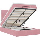 Maison Chic Otomanski Posteljni okvir - Dvoposteljna postelja - Zakonska postelja z vzmetnicami roza 120x200cm žamet-J977, (21770220) | Shoptok.si