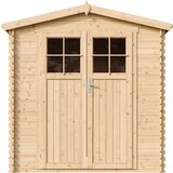 Timbela Lesena vrtna lopa - 216x206xH218 cm/ 3.53 m2 - Vrtna hiša s podi - M343F+M343G, (21873276) | Shoptok.si
