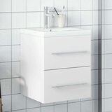 vidaXL Kopalniška omarica z umivalnikom bela | Shoptok.si