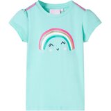 Dječja majica kratkih rukava svijetla boja mente 92 | shoptok.hr