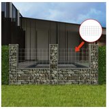  Gabionska košara U-oblike pocinkano jeklo 240x20x100 cm | Shoptok.si