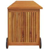  Vrtna kutija za pohranu s kotačima 150x50x58 cm od drva bagrema | shoptok.hr