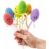  Uskrsna jaja sa uzorcima lišća na štapiću - 6u1 - šarena | Shoptok.si