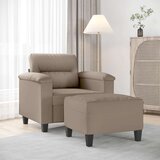  Fotelj s stolčkom za noge taupe 60 cm blago iz mikrovlaken, (20909907) | Shoptok.si