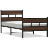vidaXL Posteljni okvir brez vzmetnice z vzglavjem/vznožjem 100x190 cm | Shoptok.si