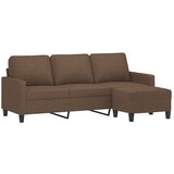  Trosjed s tabureom smeđi 180 cm od tkanine | Eponuda.com