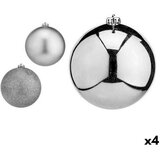  Set božićnih kuglica Srebrna Plastika Ø 15 cm (4 kom.) Cijene