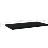Police za knjige 4 kom crne 40 x 20 x 1 5 cm od iverice | shoptok.hr