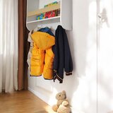 Kinder Home zidna dječja polica - bijela, s policama i vješalicama | shoptok.hr