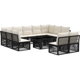  Sjedeća garnitura za vrt 12 kom. Crna poliratan 100 x 55 x 73 cm | shoptok.hr