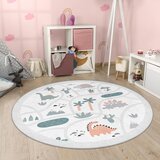Mila Home Svijetlo sivi perivi dječji tepih za igru ø80 cm Dino Park – | shoptok.hr