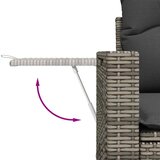  10-dijelni set vrtnih sofa poliratan s jastucima svijetlosivi | shoptok.hr
