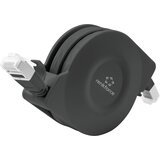 Renkforce RF-4476386 RJ45 omrežni kabel\, Patch kabel CAT 6a U/FTP 1.50 m črna ploščata izvedba\, z navijalom 1 kos, (20418592) | Shoptok.si