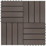 vidaXL Talne plošče 22 kosov 30x30 cm 2 m² WPC temno rjave Cene