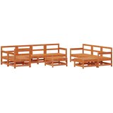  Set lounge namještaja za vrt 10 pcs Vosak Smeđa | shoptok.hr
