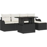  Set vrtne sofe s jastučićima crni poli ratan dvosjed vrtna sofa s pohranom i jastučićima crni poli ratan | shoptok.hr