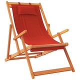  Sklopive stolice za plažu od tkanine 2 kom crvene | shoptok.hr