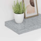  Plutajuća zidna polica siva boja betona 40 x 23 x 3,8 cm MDF | Eponuda.com