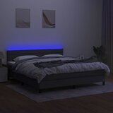  box spring s madracem LED tamnosivi 160x200 cm tkanina | shoptok.hr