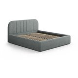 Windsor & Co Sofas Temno siva oblazinjena zakonska postelja s prostorom za shranjevanje z letvenim dnom 180x200 cm Juno – | Shoptok.si