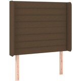  Posteljno vzglavje temno rjavo 83x16x118/128 cm blago, (20953790) | Shoptok.si