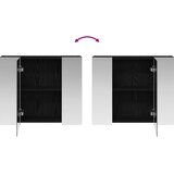  Kupaonski ormar s ogledalom Crni hrast 60 x 14,5 x 50 cm | shoptok.hr