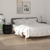  Noćni ormarići 2 kom crni 40 x 35 x 50 cm od masivne borovine | Eponuda.ba