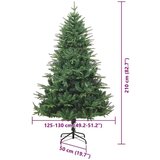vidaXL Umjetno božićno drvce s rasvjetom i setom kuglica Zelena 210 cm | shoptok.hr