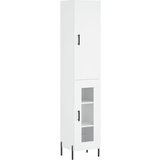 Maison Chic Visoka omara - Komoda - Predalnik bela 34,5x34x180 cm inženirski les, (21722155) | Shoptok.si