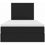  Krevet s prostorom za pohranu s LED-om Crna 120 x 200 cm Baršun | shoptok.hr