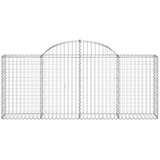  Gabionska košara s lukom 200 x 30 x 80/100 cm pocinčano željezo | shoptok.hr