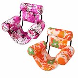 Home & Marker Ergonomski napihljiv ležalnik za bazen, nastavljivo naslonjalo, visoka plovnost, 2 kosa | POOLYRA Roza+Oranžna, (5000489533) | Shoptok.si