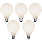 LUEDD Komplet 5 E27 3-stopenjsko zatemljivih LED žarnic G95 mat 5W 550lm 3000K | Shoptok.si