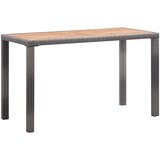 The Living Store Vrtna miza antracitna in rjava 123x60x74 cm trden akacijev les - Zunanja Miza, (21473488) | Shoptok.si