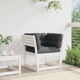  Vrtna sofa s naslonima za ruke i jastucima bijela od borovine | shoptok.hr