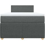 vidaXL Box spring postelja z vzmetnico temno siva 120x190 cm blago | Shoptok.si