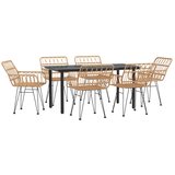  7-dijelni vrtni blagovaonski set od poliratana | shoptok.hr