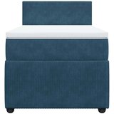 Box spring krevet s madracem plavi 80 x 200 cm baršunasti | shoptok.hr