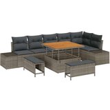  Set od 9 dijelova za vrt s jastucima siva poly ratan akacija Sofa za 2 osobe s jastucima siva poly ratan Set za blagovanje od | shoptok.hr