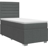  Boxspring krevet s madracem Tamnosiva 90 x 190 cm Tkanina Slike